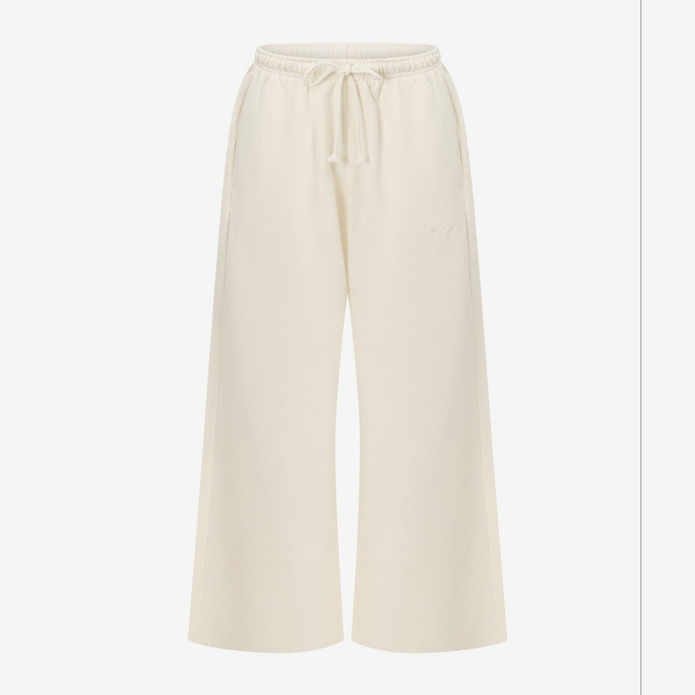 Crop Shop Boutique Cream Wide-Leg Pants